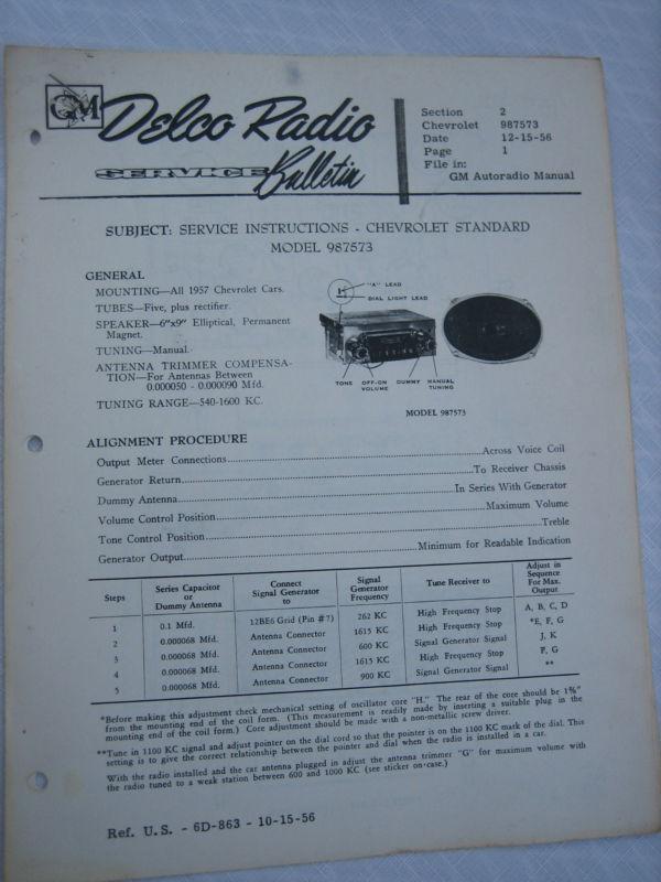 Original Vintage 1957 Chevrolet Delco Radio 987573 Chevy Restored & Working!, US $149.00, image 5
