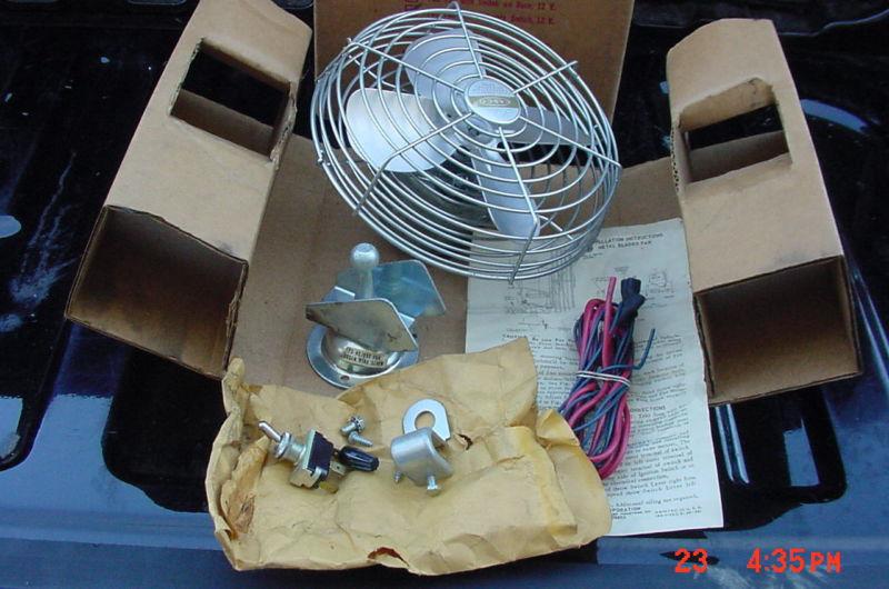 Vintage nos casco car truck interior cooling fan 12 volt rat rod custom 