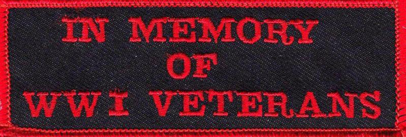 In memory of ww i veterans motorcycle vest patch 