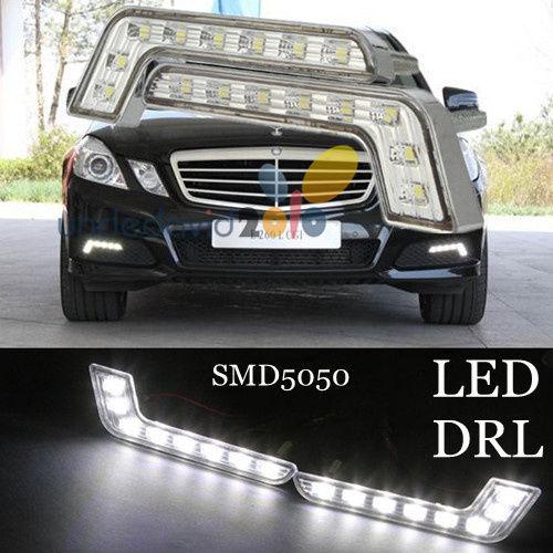 2x bright 8 led smd5050 daytime running light drl car driving fog lamp kit emark