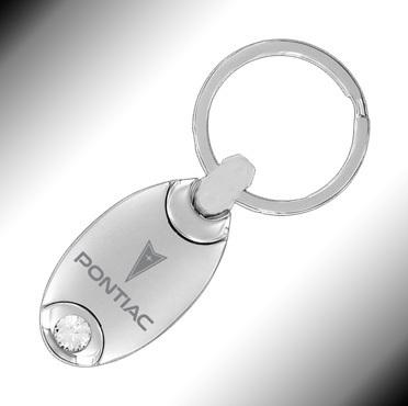 *pontiac®* key chain fob holder ring *chrome*