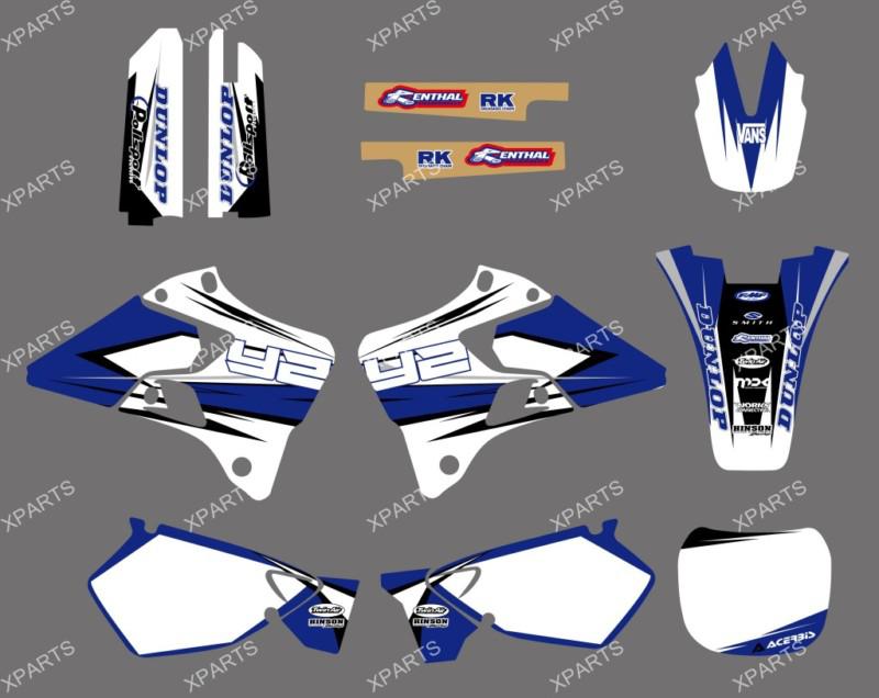 Team graphics & backgrounds decals fit for yamaha yz125 yz250 yz 1996 1997 1998