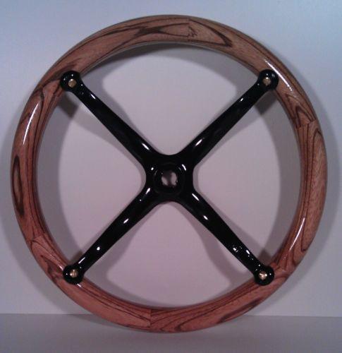 Model T Steering Wheel, Exotic Zebra Wood Rim, Cast Iron Spider, Oil/Varnish Fin, US $200.00, image 2