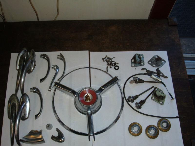 1954 Plymouth Belvedere Horn Ring Door Handles Exterior and Interior Bezels Misc, US $75.00, image 6