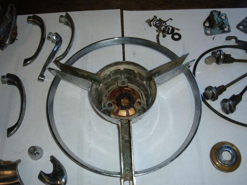 1954 Plymouth Belvedere Horn Ring Door Handles Exterior and Interior Bezels Misc, US $75.00, image 7