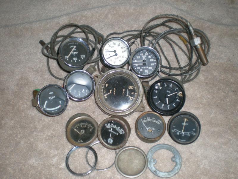 Vintage automobile gauges (11) - hardware and electrical included.