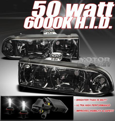 Purchase 1998-2004 CHEVY S10/BLAZER SMOKE CRYSTAL HEADLIGHTS+50W HID
