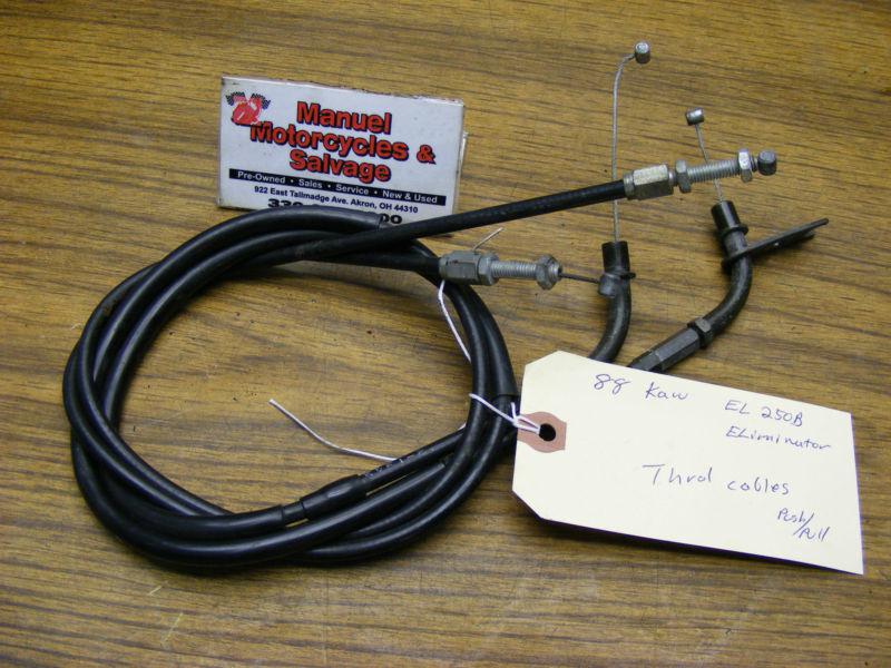 88 1988 kawasaki el250 el 250 eliminator throttle cables