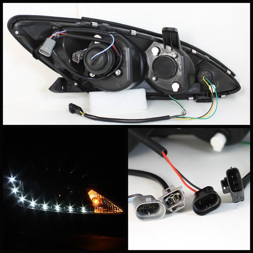 Purchase 0204 Camry Black Projector Headlights W/ Led Drl Running