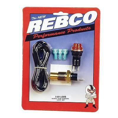 Rebco warning light water temperature 230 deg light w/ amber lens sender wire