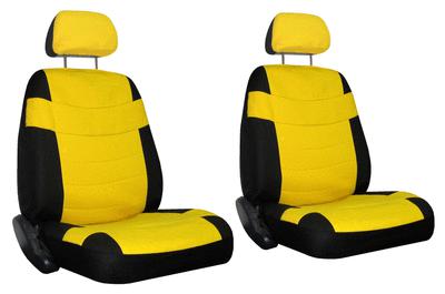 Yellow Black Car Seat Covers Set w/ Steering Wheel Cover & Belt Shoulder Pads #1, US $46.93, image 5