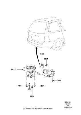 6f2z1a131af spare wheel mounting 06 07 monterey