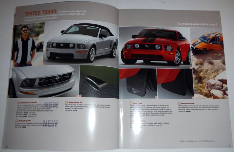 Purchase 2007 FORD MUSTANG ACCESSORIES BROCHURE in Clawson, Michigan