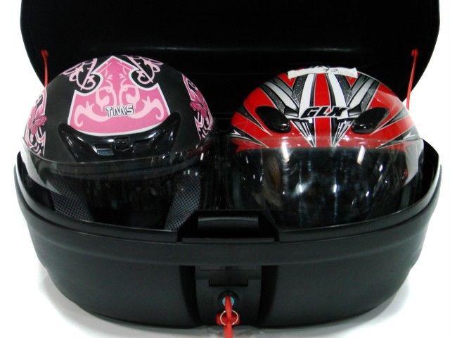 Black Motorcycle Scooter X Large Trunk Universal Mount Top Case fits 2 Helmets, US $54.95, image 5