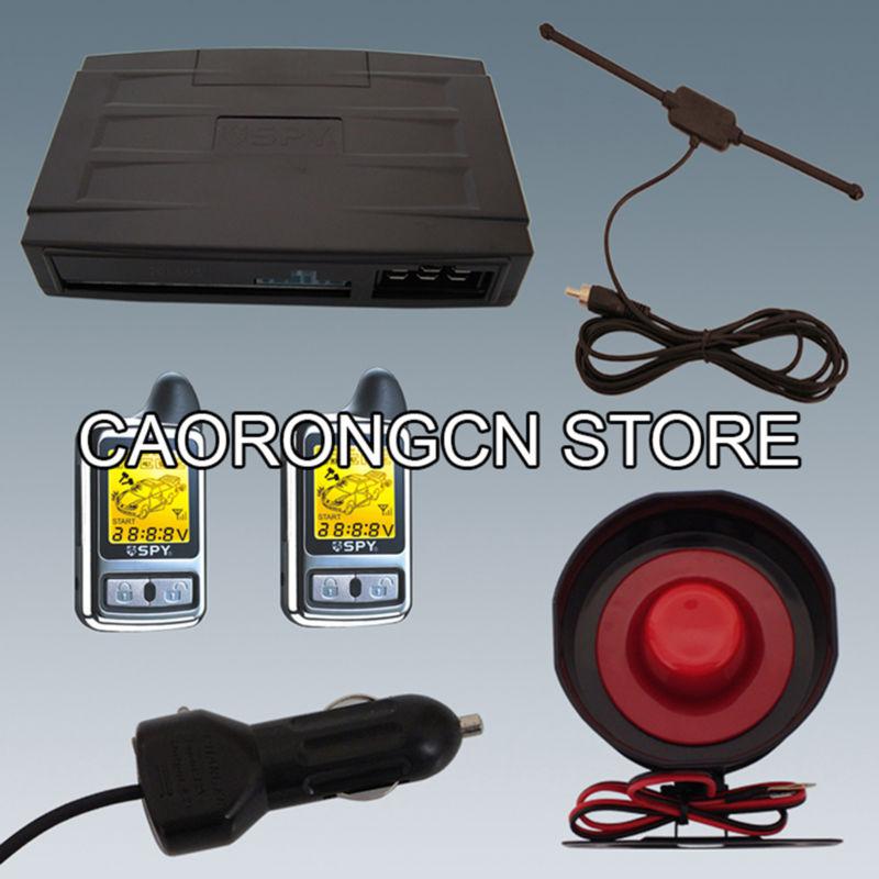 Two way car alarm system with remote start and colorful display remote controls!