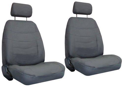 Solid Grey Superior Faux Leather Seat Covers w/ Charcoal Floor Mats & More #1, US $51.40, image 4