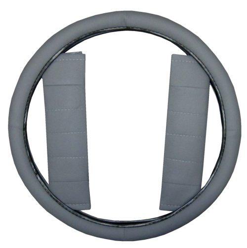 Solid Grey Superior Faux Leather Seat Covers w/ Charcoal Floor Mats & More #1, US $51.40, image 8