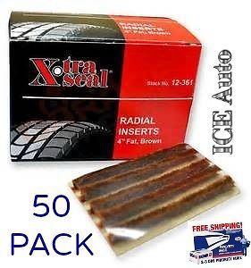 50 pack xtra seal radial inserts 12-361 tubeless tire repair 4&#034; made in usa