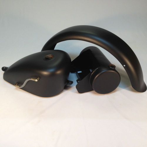 Frisco fuel tank, lowbrow fender, round oil tank paint set, harley, bobber,