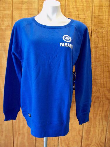 Factory effex official licensed yamaha racing women's crew sweatshirt xl