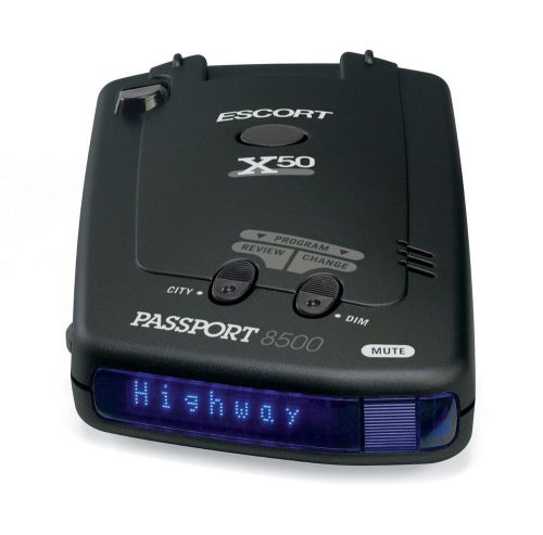 Escort passport 8500 x50 radar &amp; laser detector- black/blue display - new!