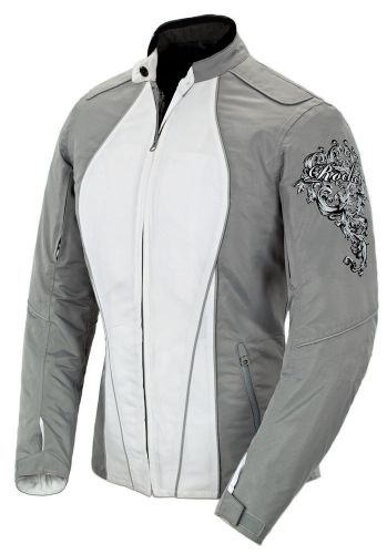 Joe rocket alter ego 3.0 jacket silver / white ladie's size xl-large