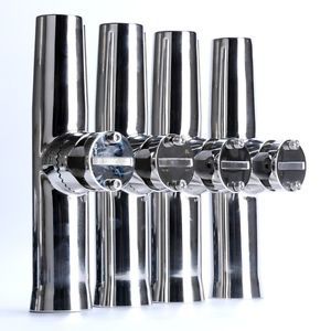 8pcs stainless steel clamp on rod holder for rail 1" to 1-1/4"