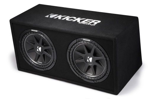 Kicker 43dc122 comp dual 12" subwoofers in vented sub box enclosure, 2-ohm