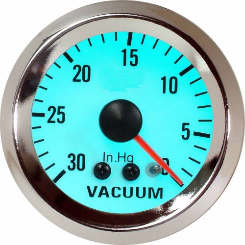 52mm chrome rim, mechanical luminescent vacuum gauge