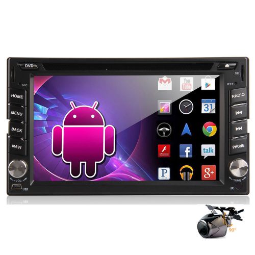 Double 2din 6.2" car dvd player android 4.4 os 3g wifi radio ipod bt+free camera