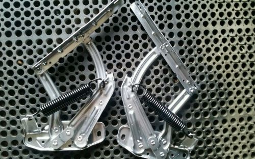 1965-67 chevelle 66 67 nova 67-69 firebird hood hinges powdercoated chrome
