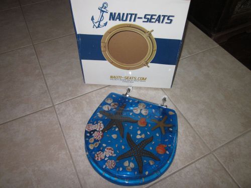 Marine rv boat compact toilet seat new in nautical box  3 styles &#034;great gift&#034;