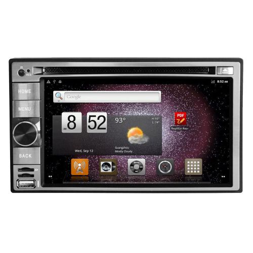 Android 4.4 os dual core capacitive 6.2" car stereo dvd player gps nav radio bt