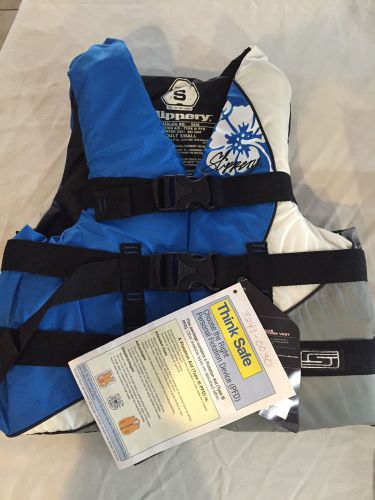 Pwc jet ski boat slippery 3 buckle life jacket vest small 33&#034;-35&#034; inc chest