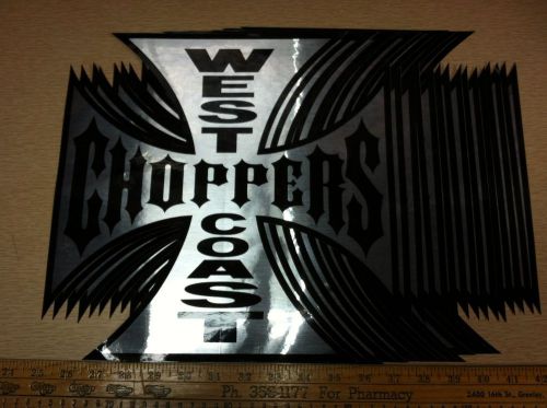 4 west coast choppers stickers. 12 x 12 motorcycle racing biker die cut decals.