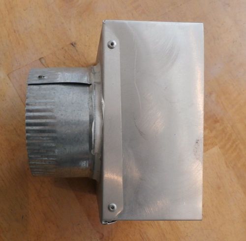 Custom aluminum 6x4 vent box for 4 inch hose/duct  boat air conditioner