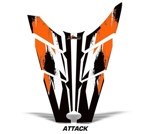 Amr racing sled hood wrap graphic decal polaris rush rmk snowmobile parts attk o