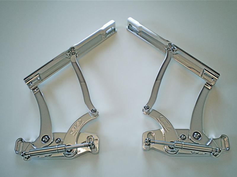 1966 1967 nova billet hood hinges clear coated eddie motorsports