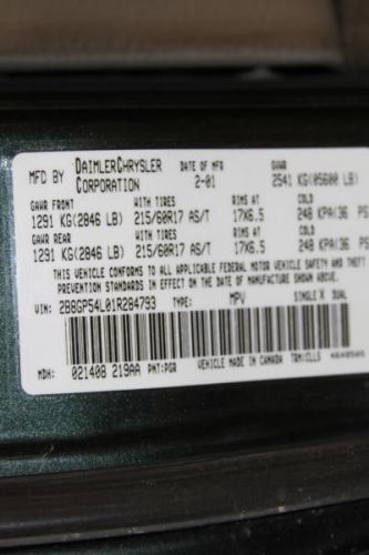 01 02 03 04 05 town country r. electric door motor 46946