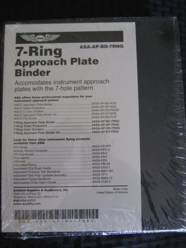 Asa 7-ring approach plate binder - for jeppesen approach plates - asa-ap-bd-7