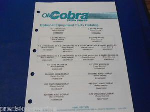 1988 omc king cobra parts catalog, optional equipment