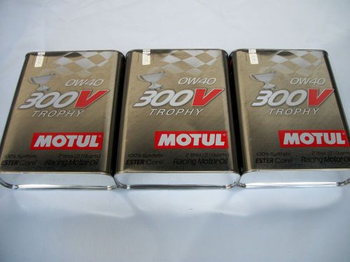 Uc089 104240  motul 300v 0w-40 trophy engine oil 3pk. (6 liters) (nf)