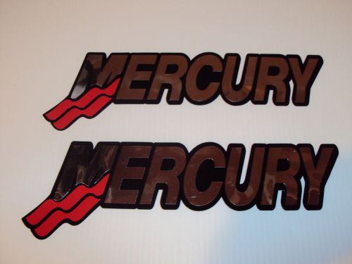 2 mercury chrome boat decals  mercury outboard decals  this is 11 inch