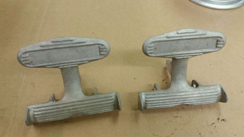 Cool set of vintage aircraft toe brake rudder pedals, with machined notch. new