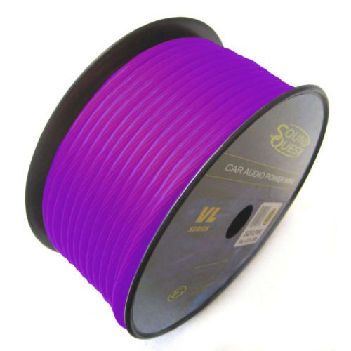 Sound quest sqvlp18pu 18 ga sq purple primary cca car audio power / ground wire