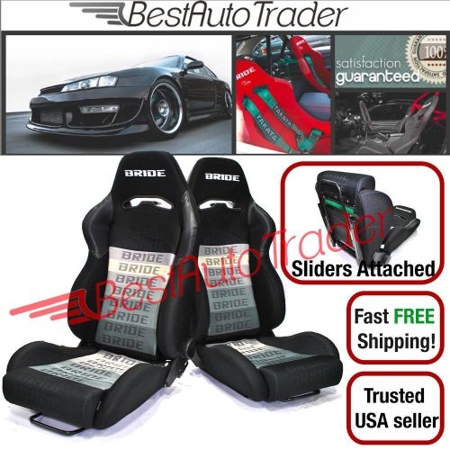 Purchase BRIDE Digo Racing Seat Pair Black Seats Low Max Bucket JDM 2 Seats in San Francisco