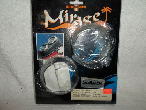 Discontinued harley chrome speedo tach instrument visor cover fx / fxr models