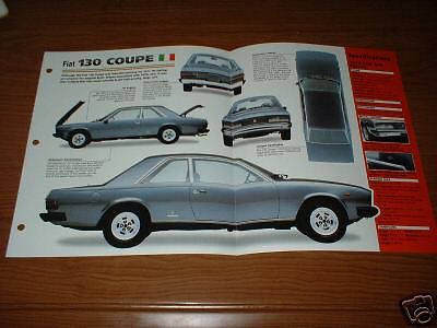 1973 fiat 130 coupe original imp brochure 73 71-75