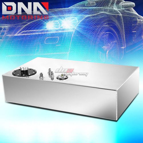 17 gallon top-feed performance polished aluminum fuel cell tank+cap+level sender