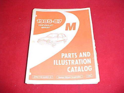 1985 1986 1987 original chevrolet sprint m parts manual book catalog nos 86 87